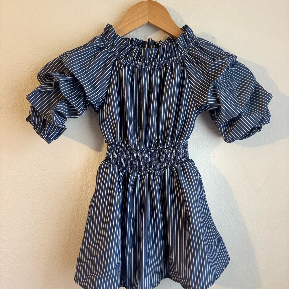 Habitual (Nordstrom)  Girls  Blue and White Striped dress
